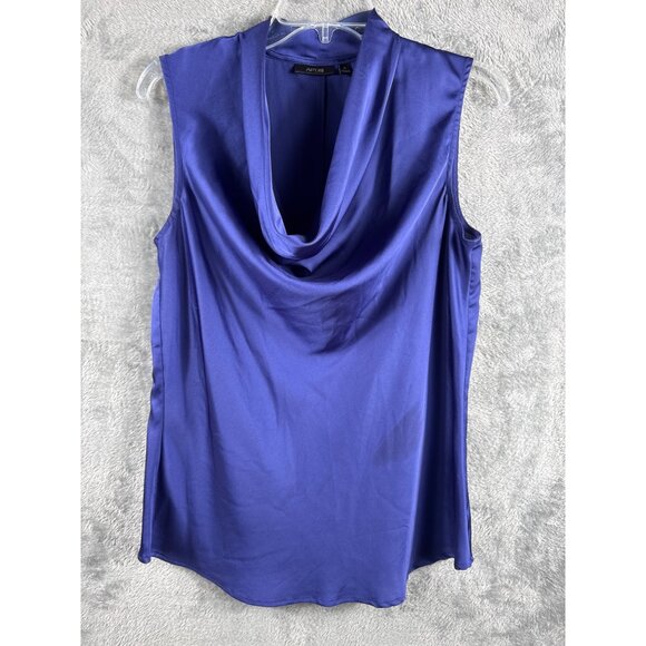 Apt. 9 Tops - Apt. 9 Womens Cowl Neck Sleeveless Blouse Medium Royal Blue Satin